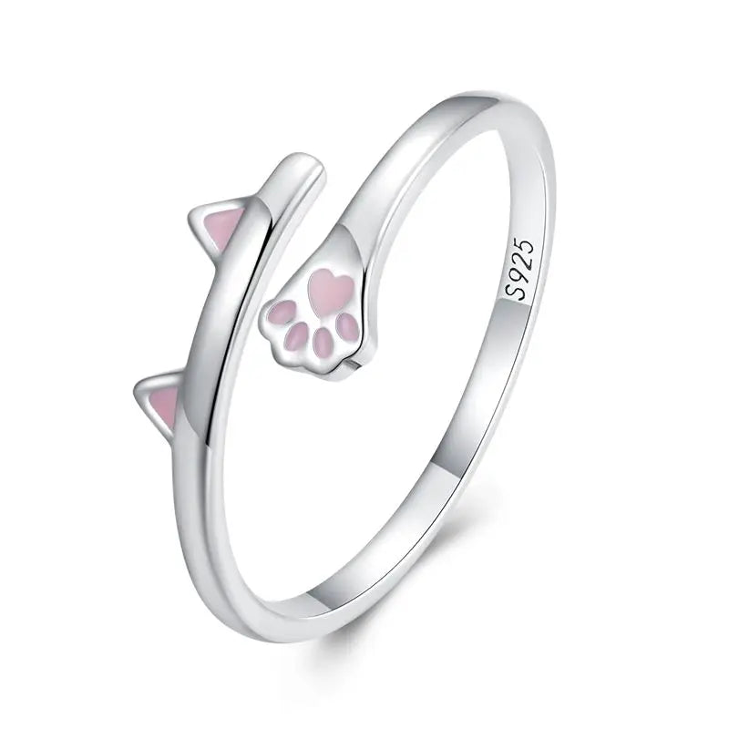 925 Sterling Silver Shih Tzu Dog Adjustable Ring