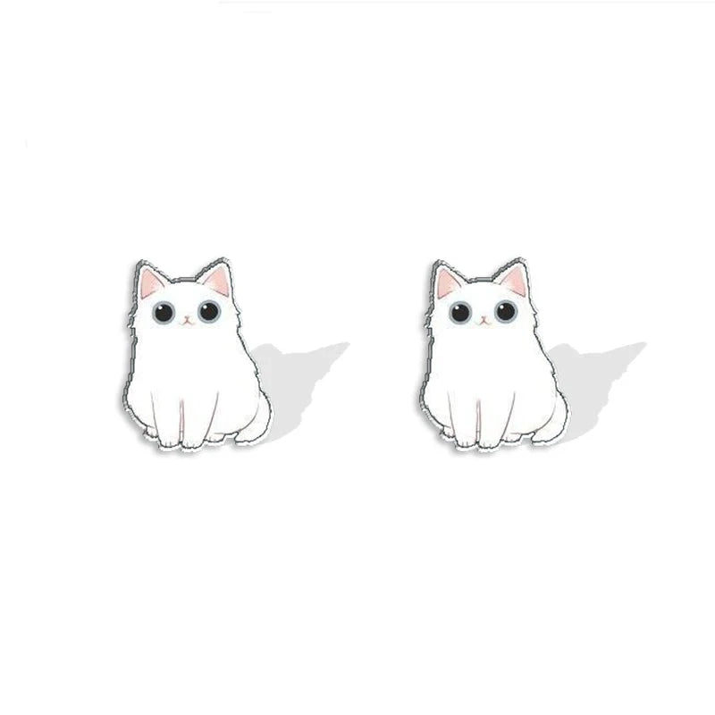 Funny Cute Kitten Stud Earrings