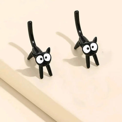 Cute Kitten Creative Simple Zinc Alloy Earrings