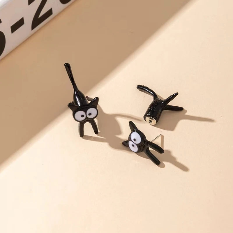 Cute Kitten Creative Simple Zinc Alloy Earrings