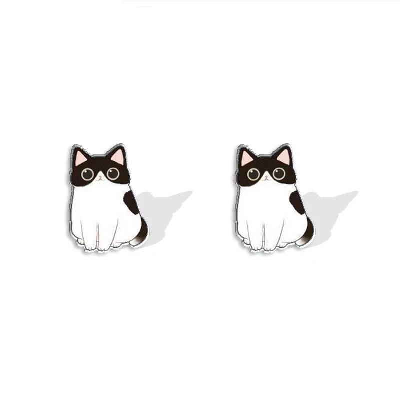 Funny Cute Kitten Stud Earrings