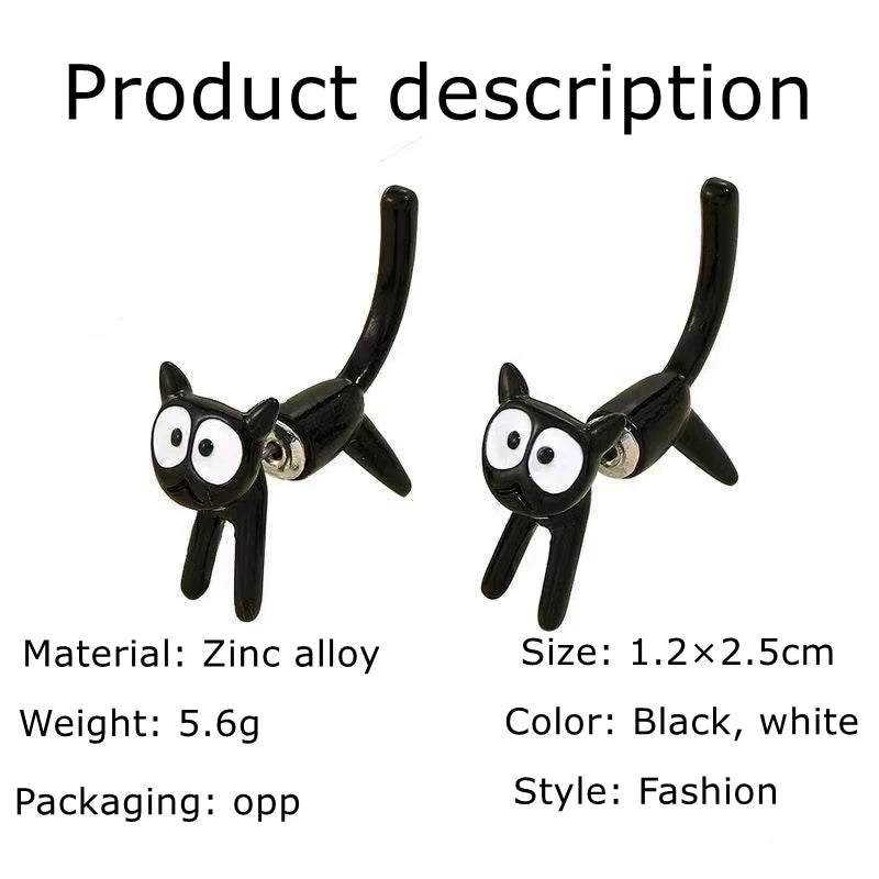 Cute Kitten Creative Simple Zinc Alloy Earrings