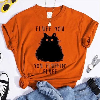 Cat Fluff You Fluffin Fluff Graphic Tee