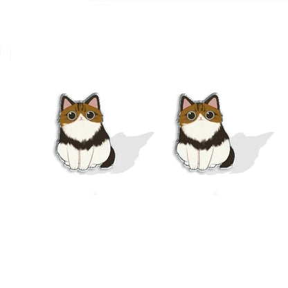 Funny Cute Kitten Stud Earrings