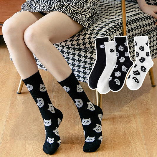 Cute Cat Face Socks