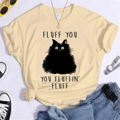 Cat Fluff You Fluffin Fluff Graphic Tee