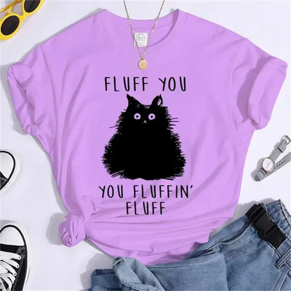 Cat Fluff You Fluffin Fluff Graphic Tee