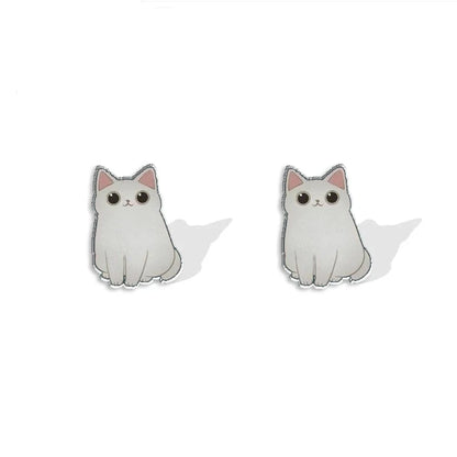 Funny Cute Kitten Stud Earrings