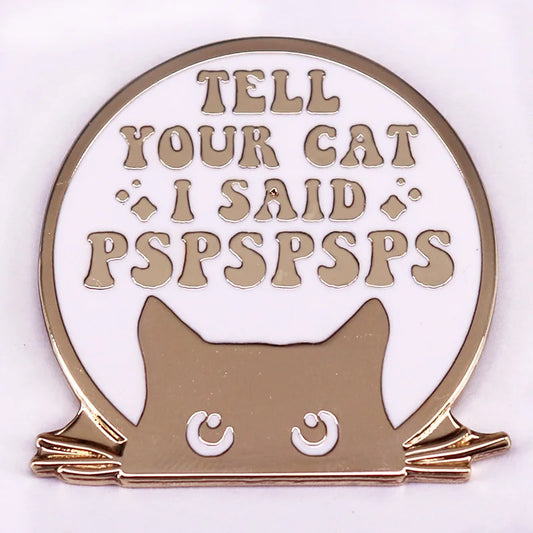 Funny Cat Enamel Pin