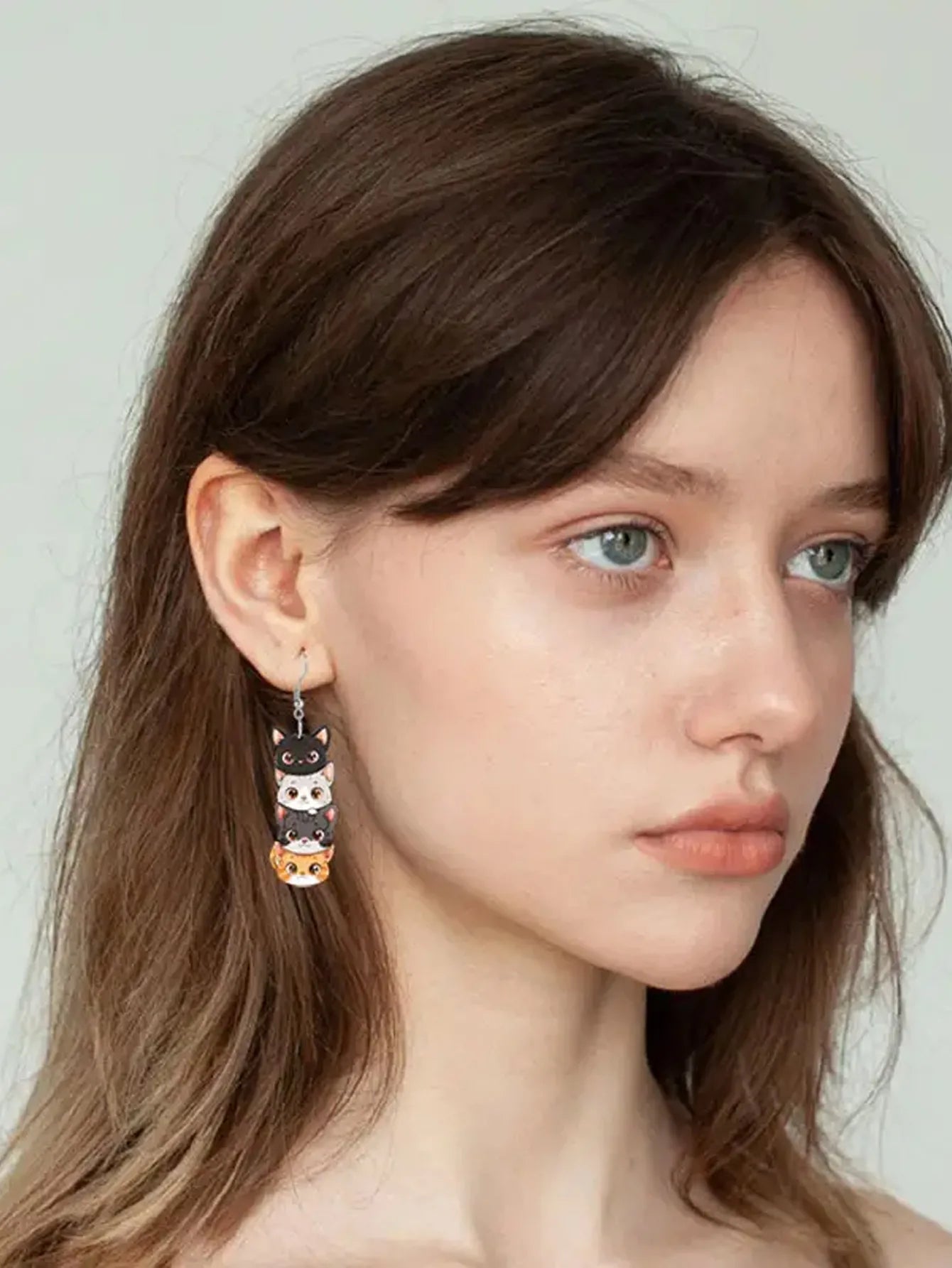 Cute Cartoon Cat Acrylic Earrings