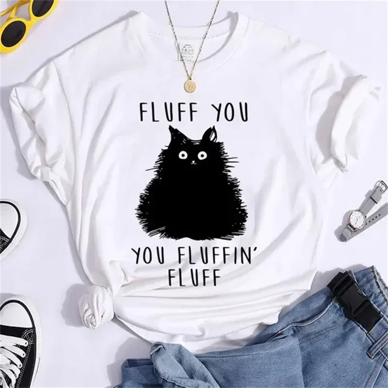 Cat Fluff You Fluffin Fluff Graphic Tee